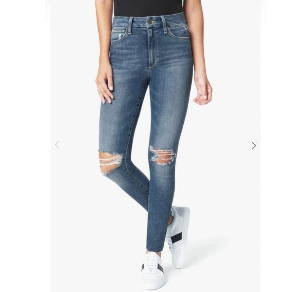 Joe's Jeans High Rise Skinny Distressed Jeans